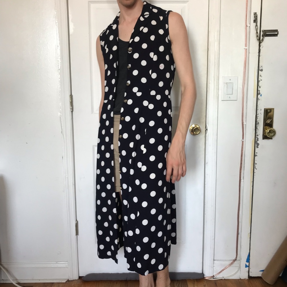VINTAGE polka dot sleeveless dress